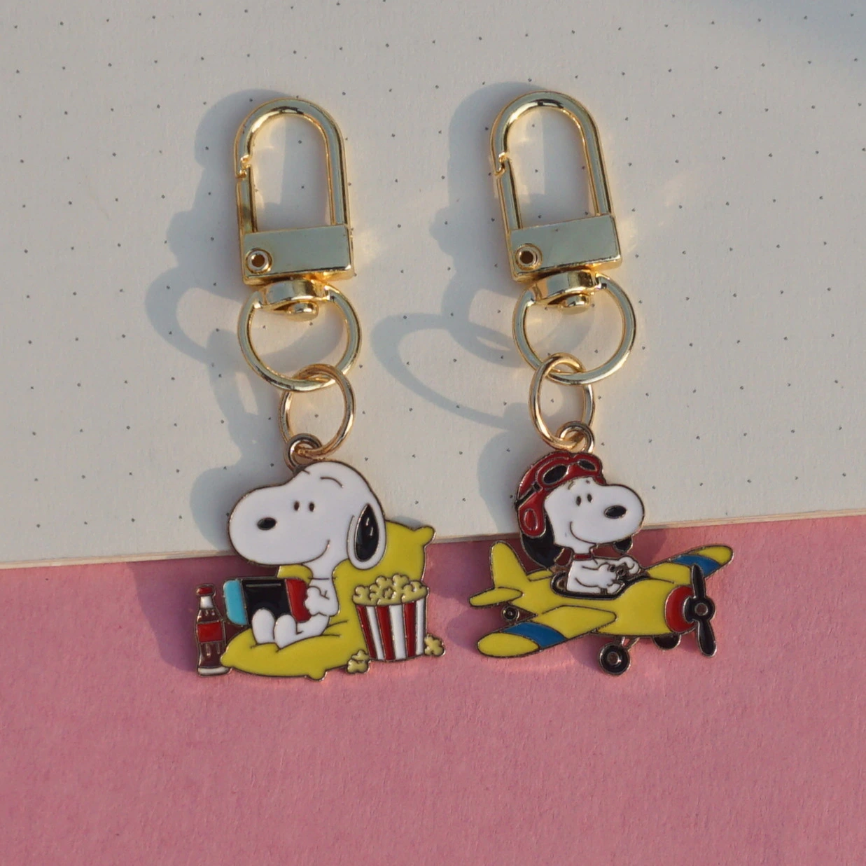 Snoopy Enamel Charm Keychain -1