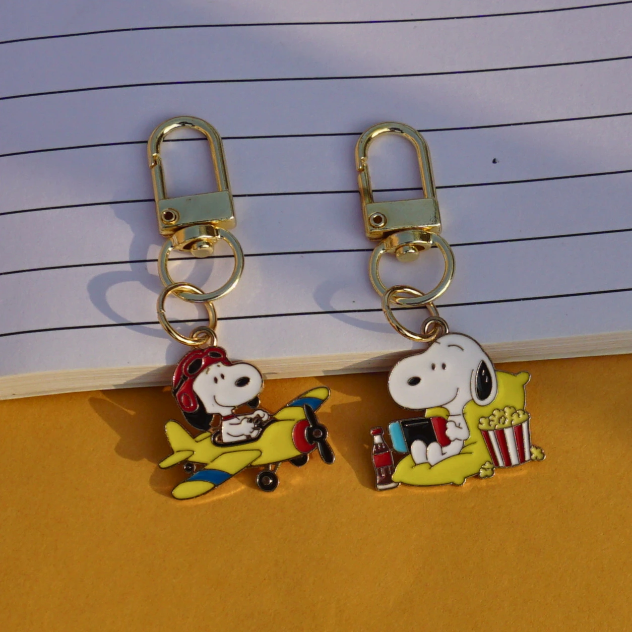 Snoopy Enamel Charm Keychain -4