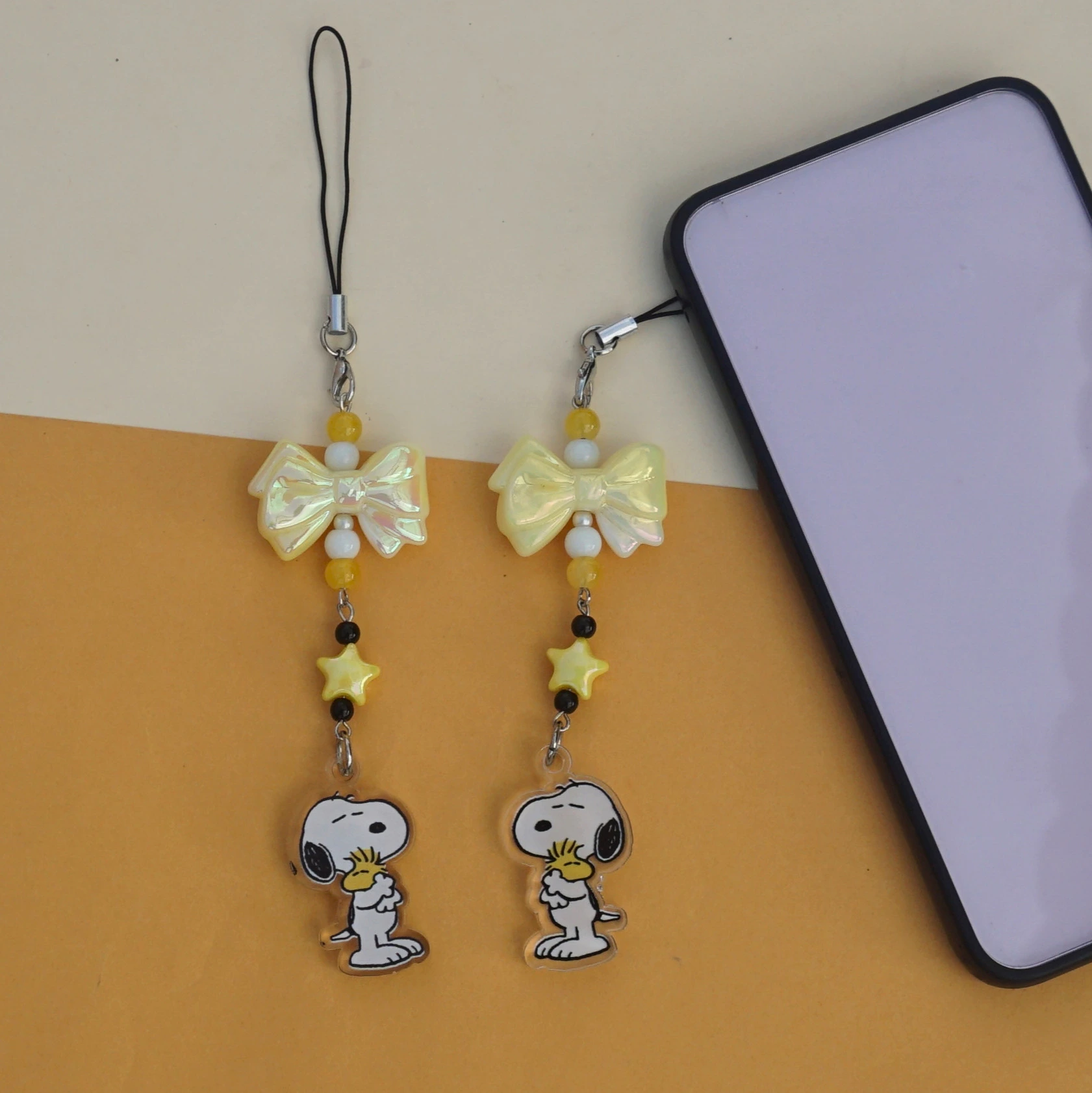 Cute Snoopy Acrylic Phone Charm -1