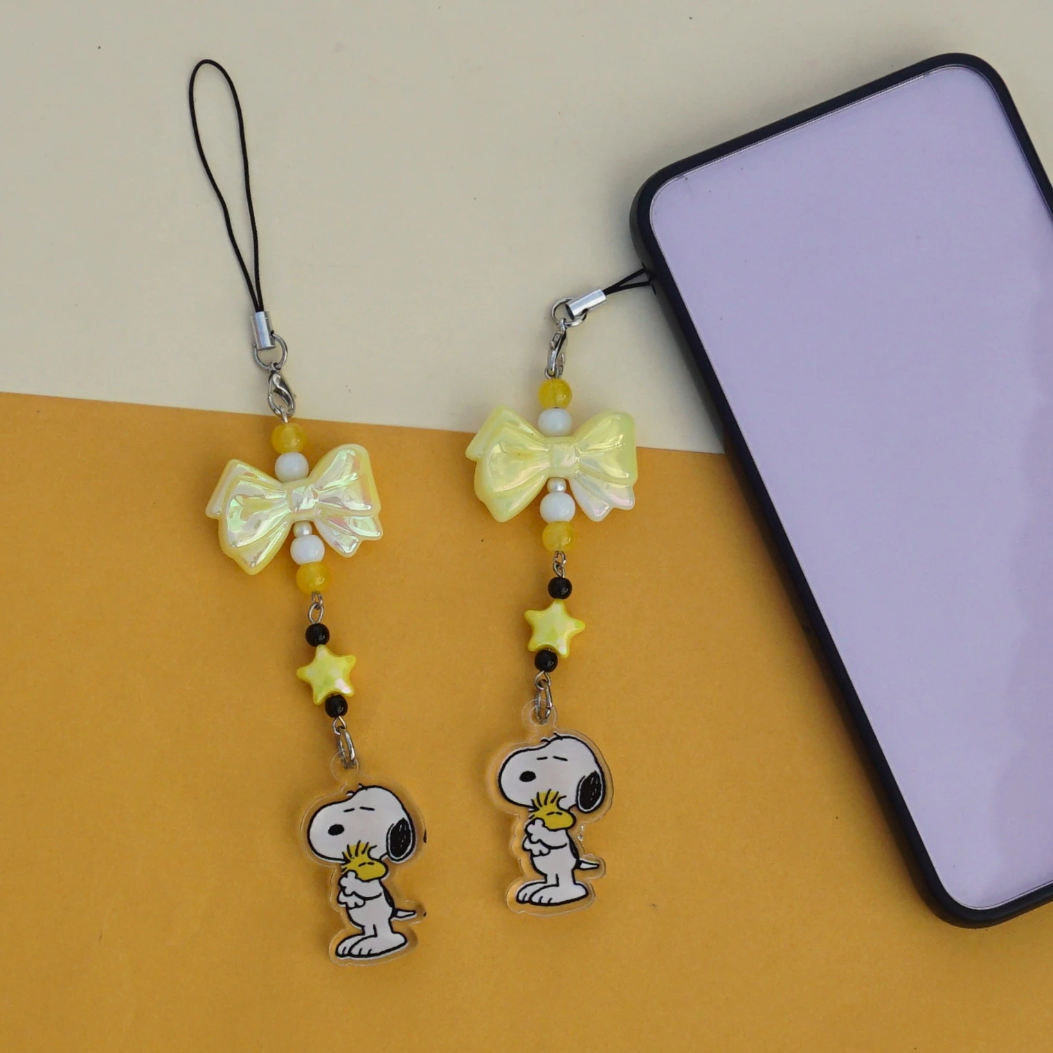 Cute Snoopy Acrylic Phone Charm -5