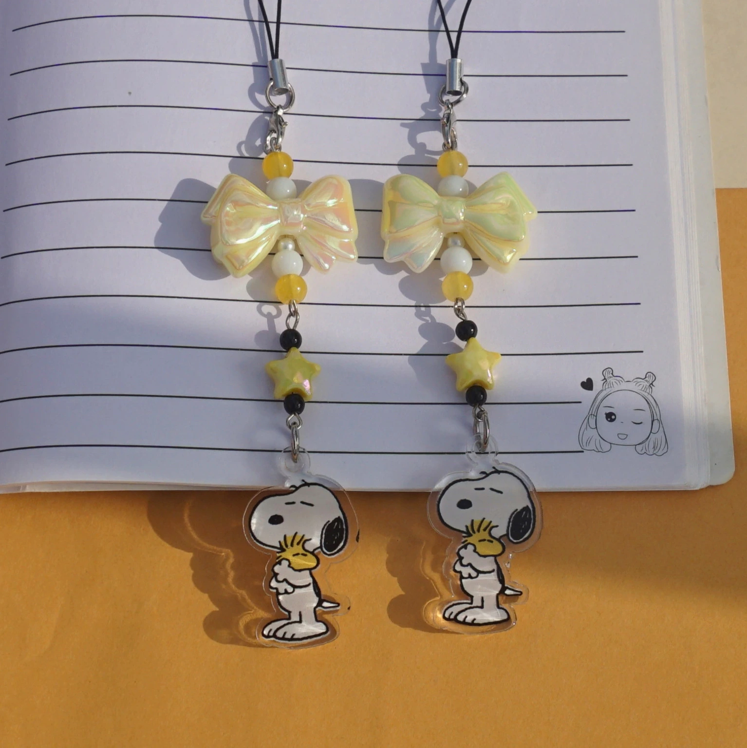Cute Snoopy Acrylic Phone Charm -4