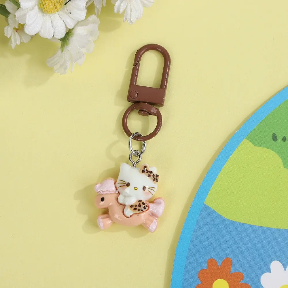 Vintage Theme Hello Kitty Key Charms -5