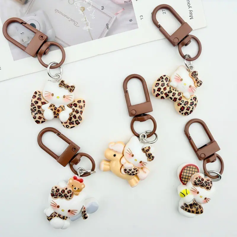 Vintage Theme Hello Kitty Key Charms -3