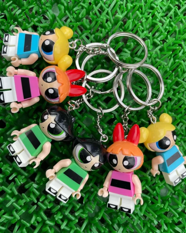 Powerpuff Girls Lego Keychains -3
